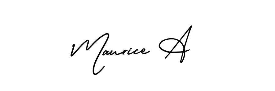 It looks lik you need a new signature style for name Maurice A. Design unique handwritten (AmerikaSignatureDemo-Regular) signature with our free signature maker in just a few clicks. Maurice A signature style 3 images and pictures png