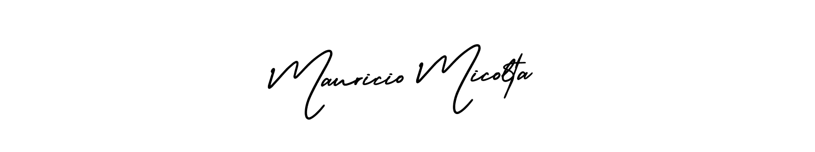 Design your own signature with our free online signature maker. With this signature software, you can create a handwritten (AmerikaSignatureDemo-Regular) signature for name Mauricio Micolta. Mauricio Micolta signature style 3 images and pictures png
