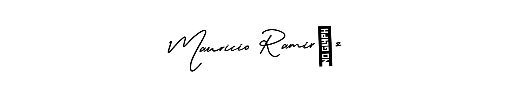 You should practise on your own different ways (AmerikaSignatureDemo-Regular) to write your name (Mauricio Ramiréz) in signature. don't let someone else do it for you. Mauricio Ramiréz signature style 3 images and pictures png