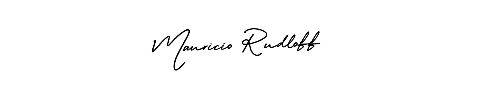 Mauricio Rudloff stylish signature style. Best Handwritten Sign (AmerikaSignatureDemo-Regular) for my name. Handwritten Signature Collection Ideas for my name Mauricio Rudloff. Mauricio Rudloff signature style 3 images and pictures png