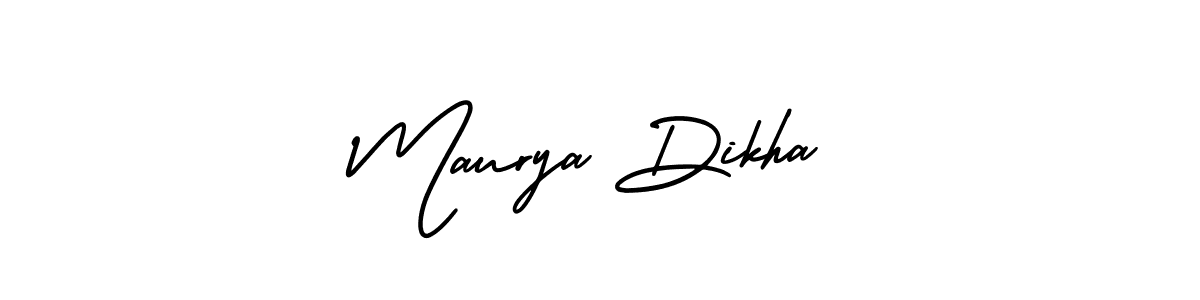 Design your own signature with our free online signature maker. With this signature software, you can create a handwritten (AmerikaSignatureDemo-Regular) signature for name Maurya Dikha. Maurya Dikha signature style 3 images and pictures png