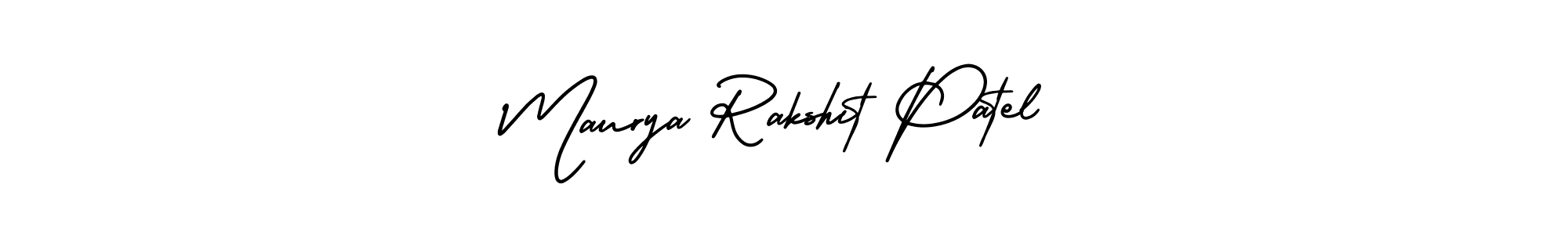 Create a beautiful signature design for name Maurya Rakshit Patel. With this signature (AmerikaSignatureDemo-Regular) fonts, you can make a handwritten signature for free. Maurya Rakshit Patel signature style 3 images and pictures png