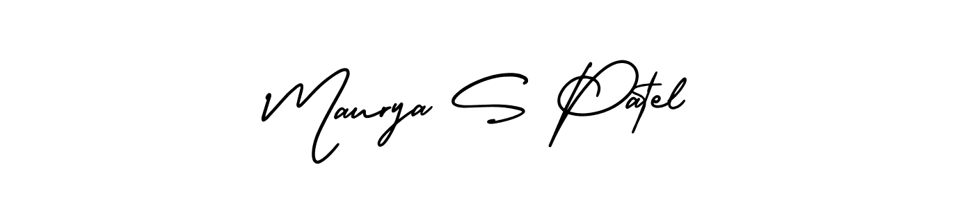 It looks lik you need a new signature style for name Maurya S Patel. Design unique handwritten (AmerikaSignatureDemo-Regular) signature with our free signature maker in just a few clicks. Maurya S Patel signature style 3 images and pictures png