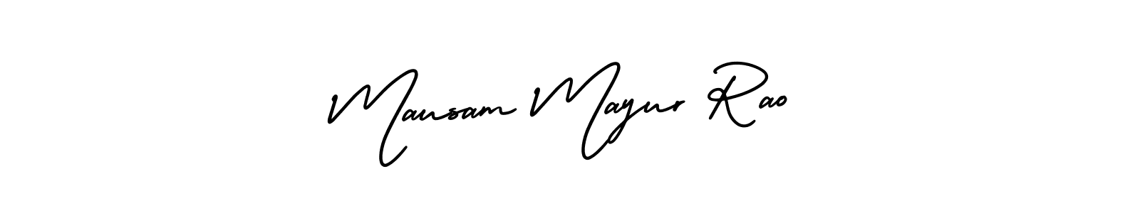 Design your own signature with our free online signature maker. With this signature software, you can create a handwritten (AmerikaSignatureDemo-Regular) signature for name Mausam Mayur Rao. Mausam Mayur Rao signature style 3 images and pictures png