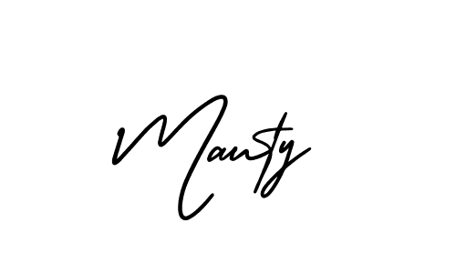 It looks lik you need a new signature style for name Mauty. Design unique handwritten (AmerikaSignatureDemo-Regular) signature with our free signature maker in just a few clicks. Mauty signature style 3 images and pictures png