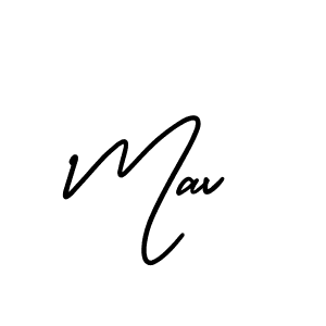 Design your own signature with our free online signature maker. With this signature software, you can create a handwritten (AmerikaSignatureDemo-Regular) signature for name Mav. Mav signature style 3 images and pictures png