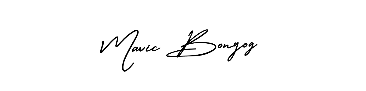 Also You can easily find your signature by using the search form. We will create Mavic Bonyog name handwritten signature images for you free of cost using AmerikaSignatureDemo-Regular sign style. Mavic Bonyog signature style 3 images and pictures png