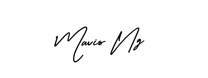 You should practise on your own different ways (AmerikaSignatureDemo-Regular) to write your name (Mavis Ng) in signature. don't let someone else do it for you. Mavis Ng signature style 3 images and pictures png