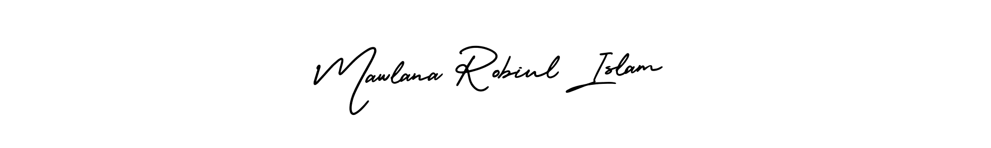 How to make Mawlana Robiul Islam name signature. Use AmerikaSignatureDemo-Regular style for creating short signs online. This is the latest handwritten sign. Mawlana Robiul Islam signature style 3 images and pictures png