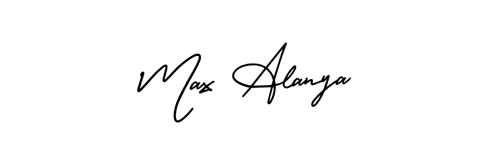 Use a signature maker to create a handwritten signature online. With this signature software, you can design (AmerikaSignatureDemo-Regular) your own signature for name Max Alanya. Max Alanya signature style 3 images and pictures png