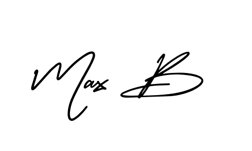 Make a beautiful signature design for name Max B. With this signature (AmerikaSignatureDemo-Regular) style, you can create a handwritten signature for free. Max B signature style 3 images and pictures png