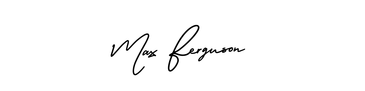 Max Ferguson stylish signature style. Best Handwritten Sign (AmerikaSignatureDemo-Regular) for my name. Handwritten Signature Collection Ideas for my name Max Ferguson. Max Ferguson signature style 3 images and pictures png