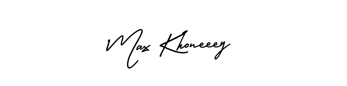 You should practise on your own different ways (AmerikaSignatureDemo-Regular) to write your name (Max Khoneeey) in signature. don't let someone else do it for you. Max Khoneeey signature style 3 images and pictures png