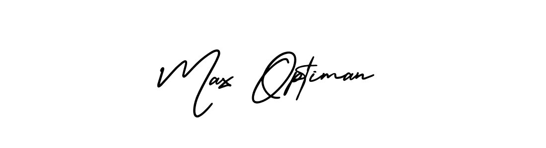 Max Optiman stylish signature style. Best Handwritten Sign (AmerikaSignatureDemo-Regular) for my name. Handwritten Signature Collection Ideas for my name Max Optiman. Max Optiman signature style 3 images and pictures png