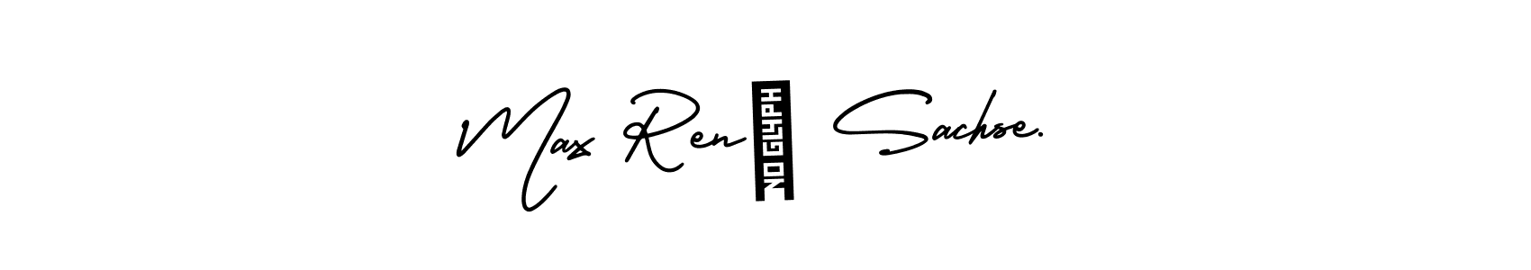 This is the best signature style for the Max René Sachse. name. Also you like these signature font (AmerikaSignatureDemo-Regular). Mix name signature. Max René Sachse. signature style 3 images and pictures png