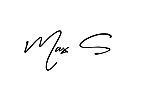 Use a signature maker to create a handwritten signature online. With this signature software, you can design (AmerikaSignatureDemo-Regular) your own signature for name Max S. Max S signature style 3 images and pictures png