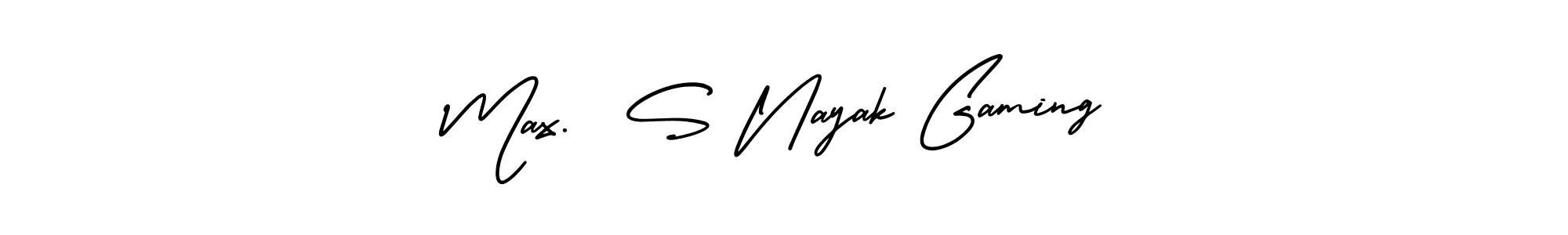 How to make Max.  S Nayak Gaming name signature. Use AmerikaSignatureDemo-Regular style for creating short signs online. This is the latest handwritten sign. Max.  S Nayak Gaming signature style 3 images and pictures png