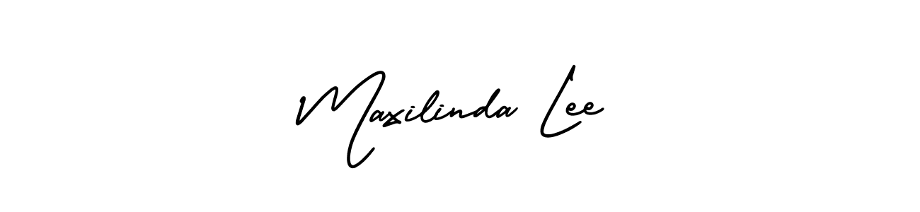 Make a beautiful signature design for name Maxilinda Lee. With this signature (AmerikaSignatureDemo-Regular) style, you can create a handwritten signature for free. Maxilinda Lee signature style 3 images and pictures png