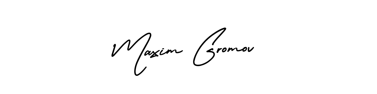 Make a beautiful signature design for name Maxim Gromov. With this signature (AmerikaSignatureDemo-Regular) style, you can create a handwritten signature for free. Maxim Gromov signature style 3 images and pictures png