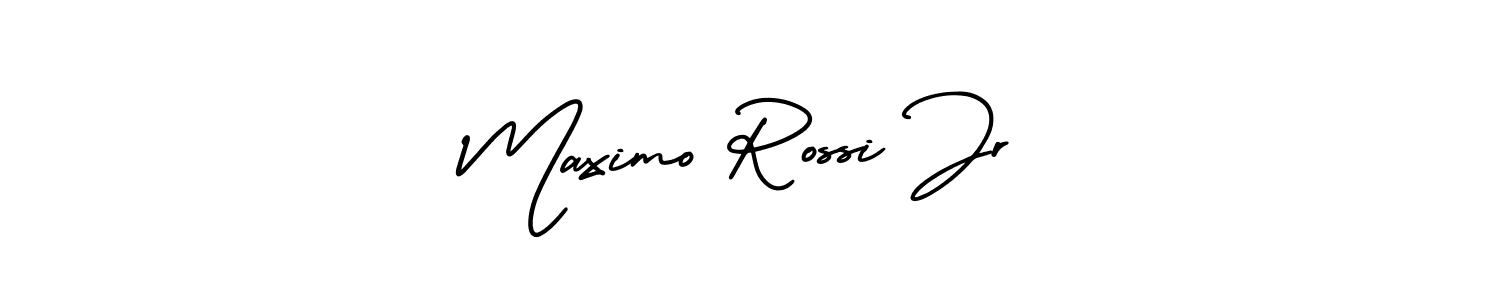 Similarly AmerikaSignatureDemo-Regular is the best handwritten signature design. Signature creator online .You can use it as an online autograph creator for name Maximo Rossi Jr. Maximo Rossi Jr signature style 3 images and pictures png