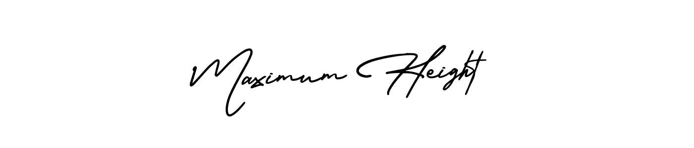 It looks lik you need a new signature style for name Maximum Height. Design unique handwritten (AmerikaSignatureDemo-Regular) signature with our free signature maker in just a few clicks. Maximum Height signature style 3 images and pictures png