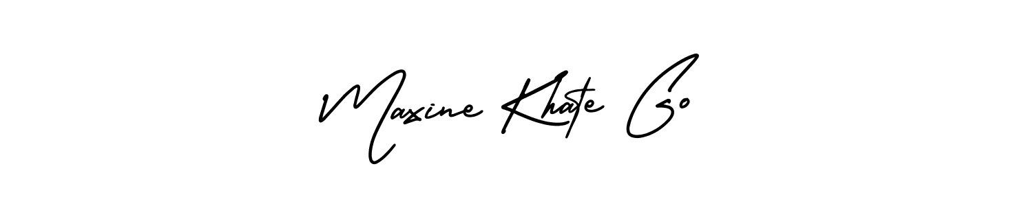 This is the best signature style for the Maxine Khate Go name. Also you like these signature font (AmerikaSignatureDemo-Regular). Mix name signature. Maxine Khate Go signature style 3 images and pictures png