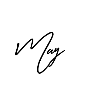 How to make May name signature. Use AmerikaSignatureDemo-Regular style for creating short signs online. This is the latest handwritten sign. May signature style 3 images and pictures png