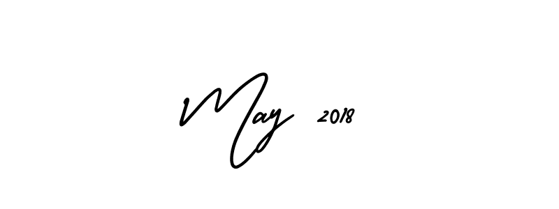 How to make May 2018 signature? AmerikaSignatureDemo-Regular is a professional autograph style. Create handwritten signature for May 2018 name. May 2018 signature style 3 images and pictures png