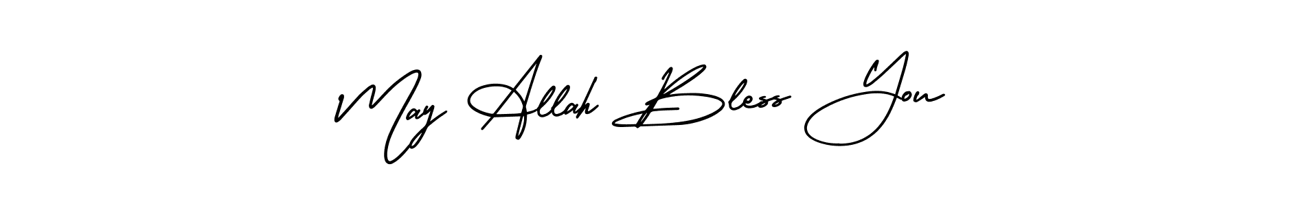 Also You can easily find your signature by using the search form. We will create May Allah Bless You name handwritten signature images for you free of cost using AmerikaSignatureDemo-Regular sign style. May Allah Bless You signature style 3 images and pictures png
