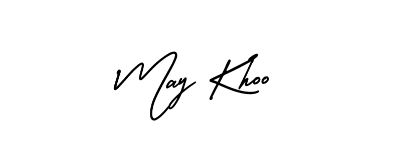 Also You can easily find your signature by using the search form. We will create May Khoo name handwritten signature images for you free of cost using AmerikaSignatureDemo-Regular sign style. May Khoo signature style 3 images and pictures png