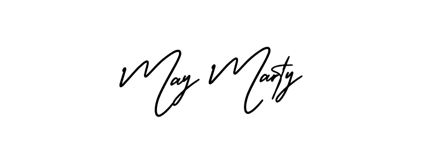 Design your own signature with our free online signature maker. With this signature software, you can create a handwritten (AmerikaSignatureDemo-Regular) signature for name May Marty. May Marty signature style 3 images and pictures png