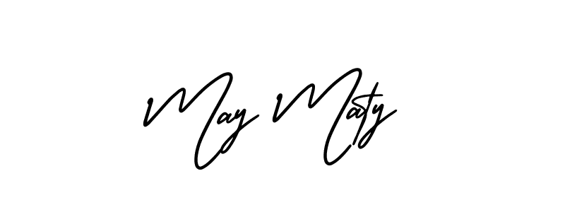 It looks lik you need a new signature style for name May Maty. Design unique handwritten (AmerikaSignatureDemo-Regular) signature with our free signature maker in just a few clicks. May Maty signature style 3 images and pictures png