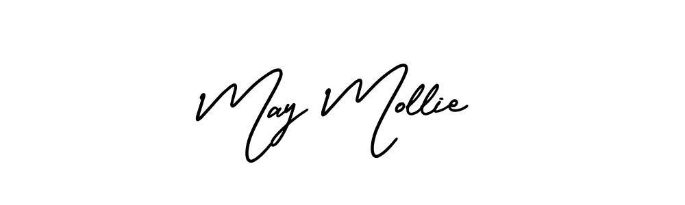 This is the best signature style for the May Mollie name. Also you like these signature font (AmerikaSignatureDemo-Regular). Mix name signature. May Mollie signature style 3 images and pictures png