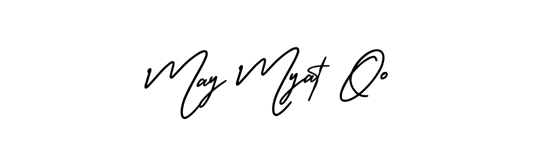 Create a beautiful signature design for name May Myat Oo. With this signature (AmerikaSignatureDemo-Regular) fonts, you can make a handwritten signature for free. May Myat Oo signature style 3 images and pictures png