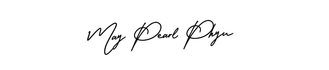 This is the best signature style for the May Pearl Phyu name. Also you like these signature font (AmerikaSignatureDemo-Regular). Mix name signature. May Pearl Phyu signature style 3 images and pictures png