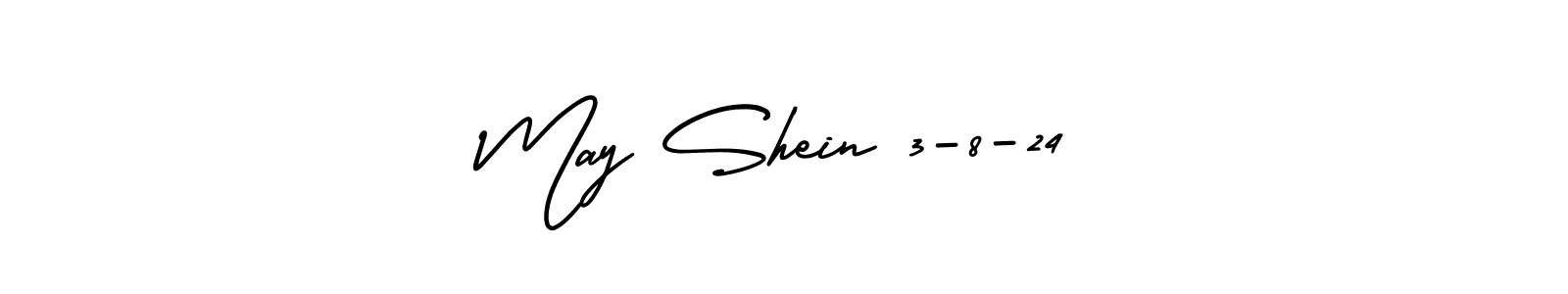 Make a beautiful signature design for name May Shein 3-8-24. With this signature (AmerikaSignatureDemo-Regular) style, you can create a handwritten signature for free. May Shein 3-8-24 signature style 3 images and pictures png