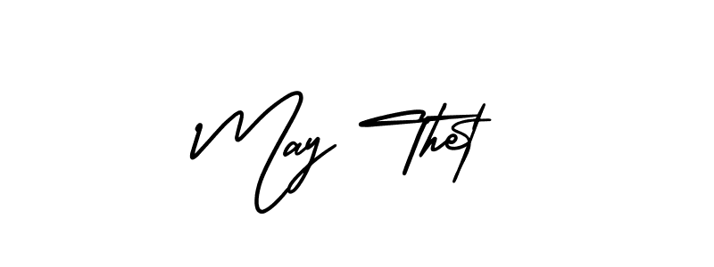 Check out images of Autograph of May Thet name. Actor May Thet Signature Style. AmerikaSignatureDemo-Regular is a professional sign style online. May Thet signature style 3 images and pictures png