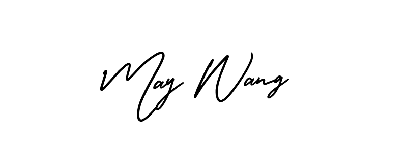 This is the best signature style for the May Wang name. Also you like these signature font (AmerikaSignatureDemo-Regular). Mix name signature. May Wang signature style 3 images and pictures png