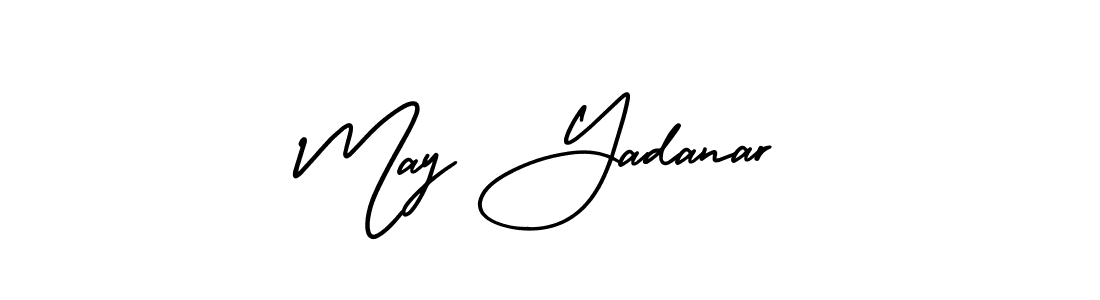 AmerikaSignatureDemo-Regular is a professional signature style that is perfect for those who want to add a touch of class to their signature. It is also a great choice for those who want to make their signature more unique. Get May Yadanar name to fancy signature for free. May Yadanar signature style 3 images and pictures png