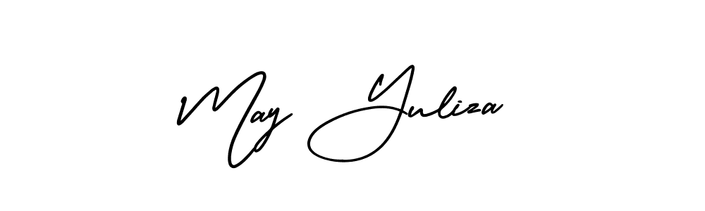 if you are searching for the best signature style for your name May Yuliza. so please give up your signature search. here we have designed multiple signature styles  using AmerikaSignatureDemo-Regular. May Yuliza signature style 3 images and pictures png