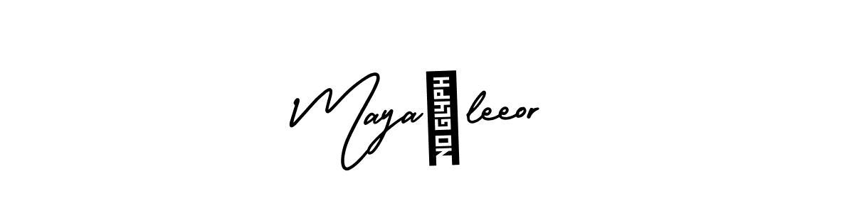 Use a signature maker to create a handwritten signature online. With this signature software, you can design (AmerikaSignatureDemo-Regular) your own signature for name Maya♥leeor. Maya♥leeor signature style 3 images and pictures png