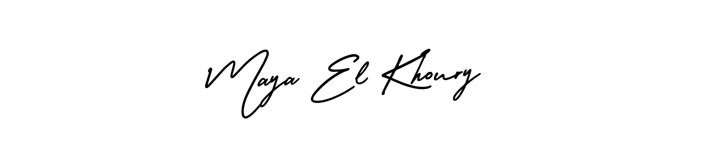 AmerikaSignatureDemo-Regular is a professional signature style that is perfect for those who want to add a touch of class to their signature. It is also a great choice for those who want to make their signature more unique. Get Maya El Khoury name to fancy signature for free. Maya El Khoury signature style 3 images and pictures png