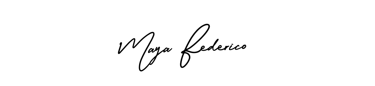 Design your own signature with our free online signature maker. With this signature software, you can create a handwritten (AmerikaSignatureDemo-Regular) signature for name Maya Federico. Maya Federico signature style 3 images and pictures png