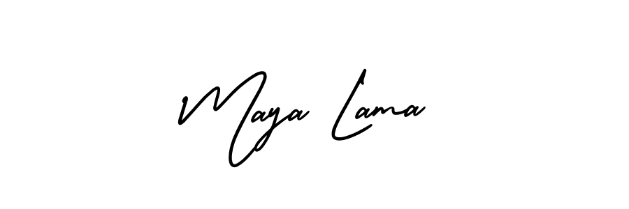Similarly AmerikaSignatureDemo-Regular is the best handwritten signature design. Signature creator online .You can use it as an online autograph creator for name Maya Lama. Maya Lama signature style 3 images and pictures png