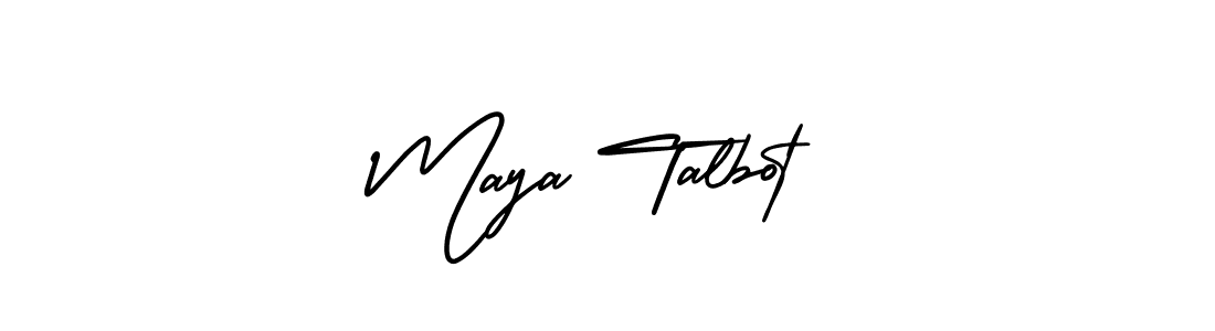 How to Draw Maya Talbot signature style? AmerikaSignatureDemo-Regular is a latest design signature styles for name Maya Talbot. Maya Talbot signature style 3 images and pictures png