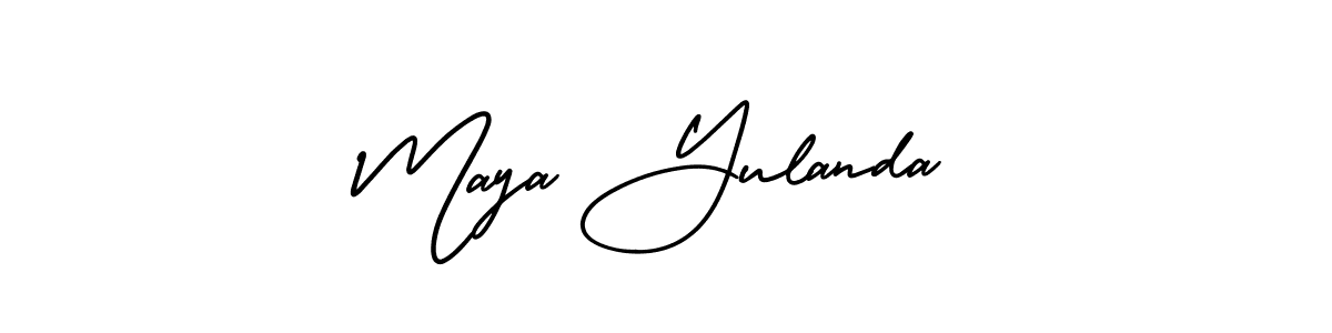 How to make Maya Yulanda signature? AmerikaSignatureDemo-Regular is a professional autograph style. Create handwritten signature for Maya Yulanda name. Maya Yulanda signature style 3 images and pictures png