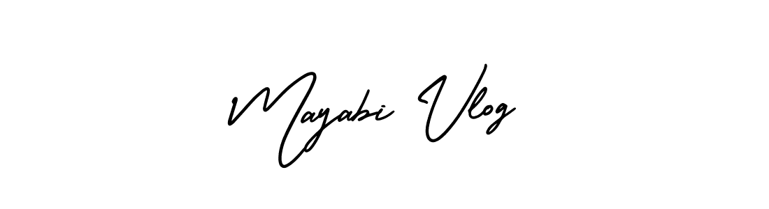 AmerikaSignatureDemo-Regular is a professional signature style that is perfect for those who want to add a touch of class to their signature. It is also a great choice for those who want to make their signature more unique. Get Mayabi Vlog name to fancy signature for free. Mayabi Vlog signature style 3 images and pictures png