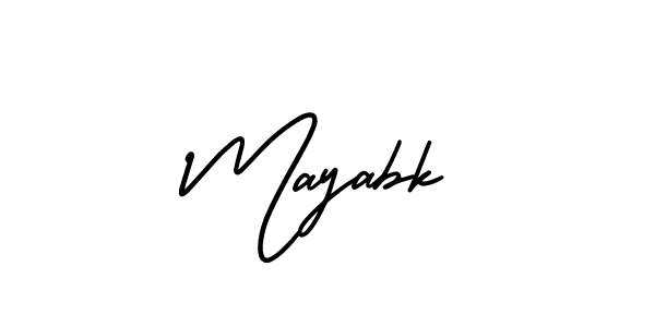 Similarly AmerikaSignatureDemo-Regular is the best handwritten signature design. Signature creator online .You can use it as an online autograph creator for name Mayabk. Mayabk signature style 3 images and pictures png