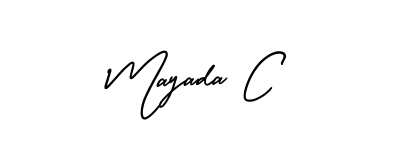Make a beautiful signature design for name Mayada C. With this signature (AmerikaSignatureDemo-Regular) style, you can create a handwritten signature for free. Mayada C signature style 3 images and pictures png