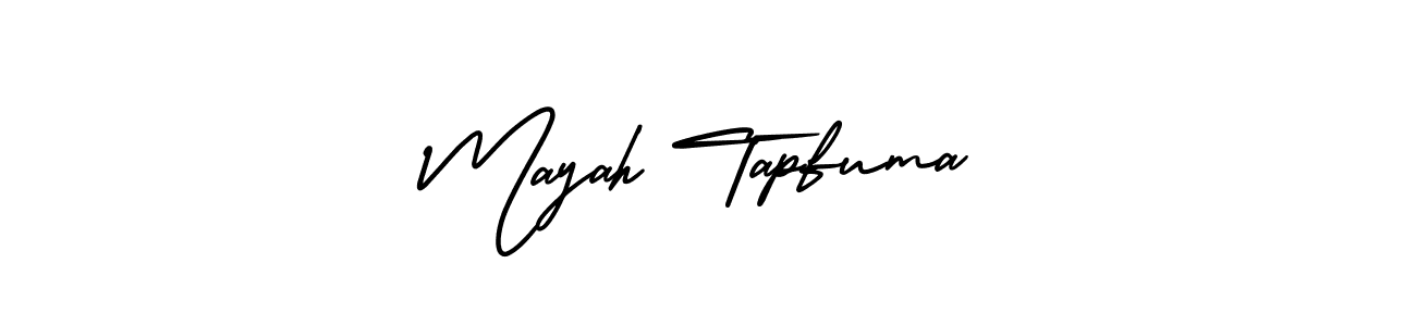 AmerikaSignatureDemo-Regular is a professional signature style that is perfect for those who want to add a touch of class to their signature. It is also a great choice for those who want to make their signature more unique. Get Mayah Tapfuma name to fancy signature for free. Mayah Tapfuma signature style 3 images and pictures png